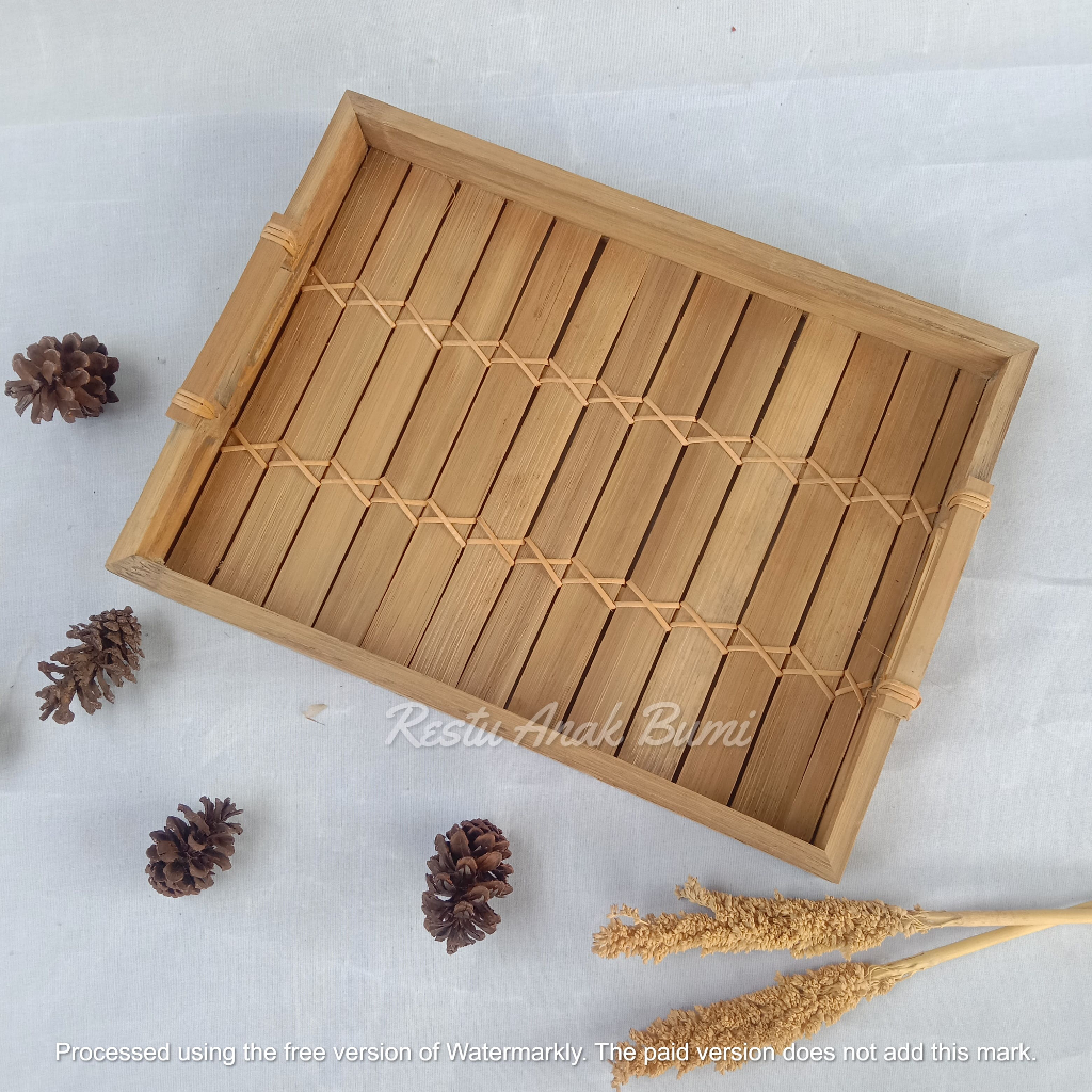 Jual Nampan Bambu Japan S M L XL Baki Serving Tray Wadah Saji