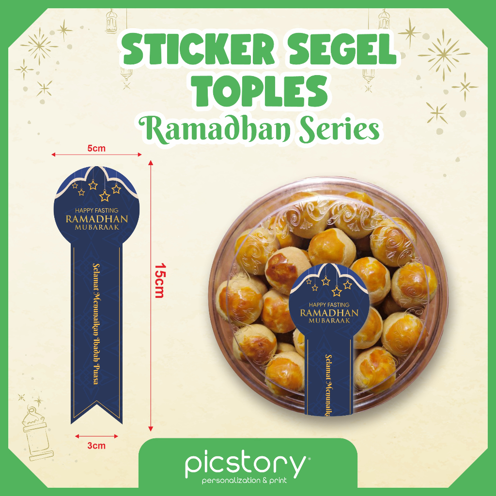 Jual Stiker Toples Kue Ramadhan Cetak Sticker Label Segel Shopee