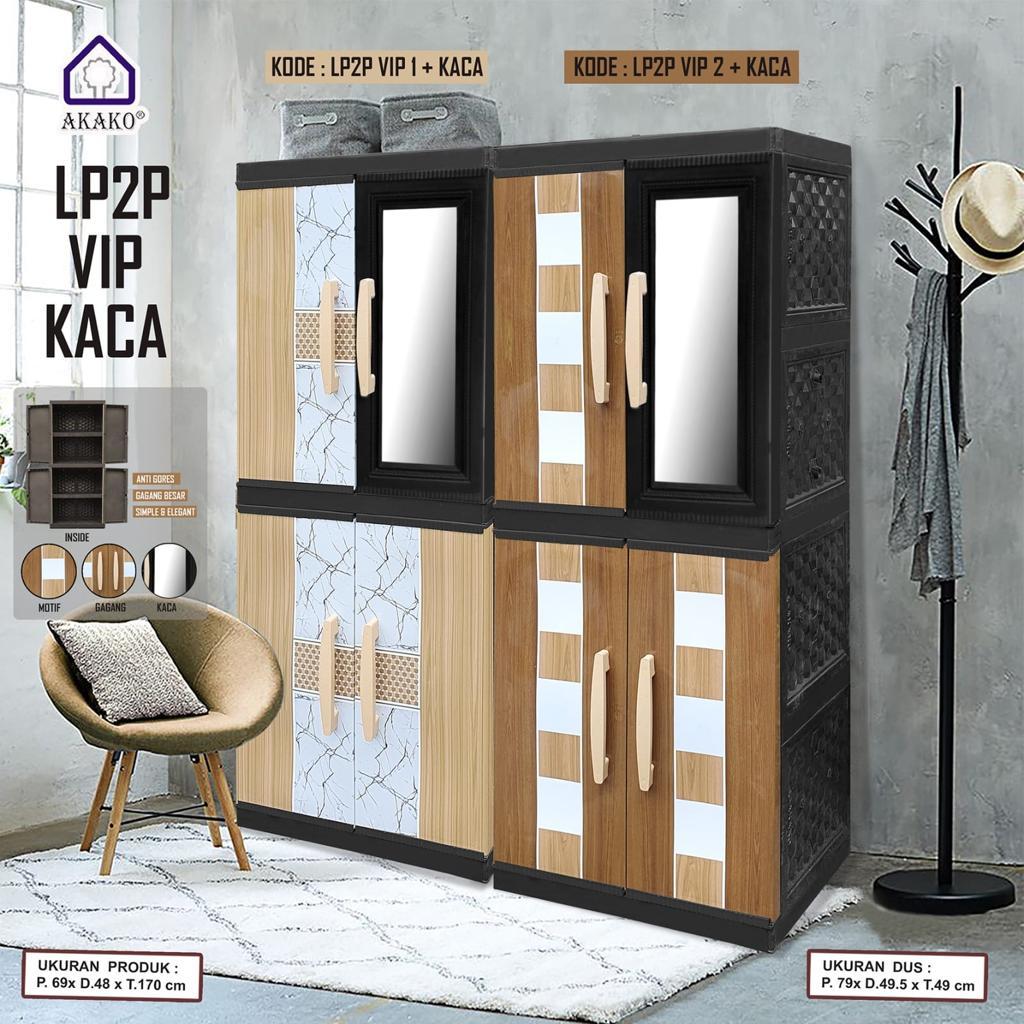 Jual Akako Lp P Vip Kaca Lemari Pakaian Plastik Pintu Jumbo Kaca