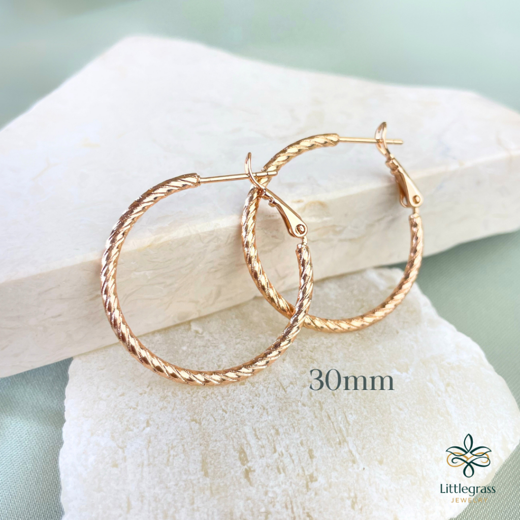 Jual Anting Gold Plated Gipsy Wanita Spiral Earrings Hoop Perhiasan