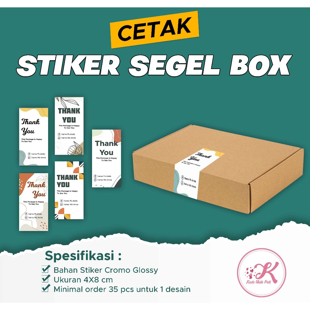 Jual Stiker Segel Box Packaging Shopee Indonesia