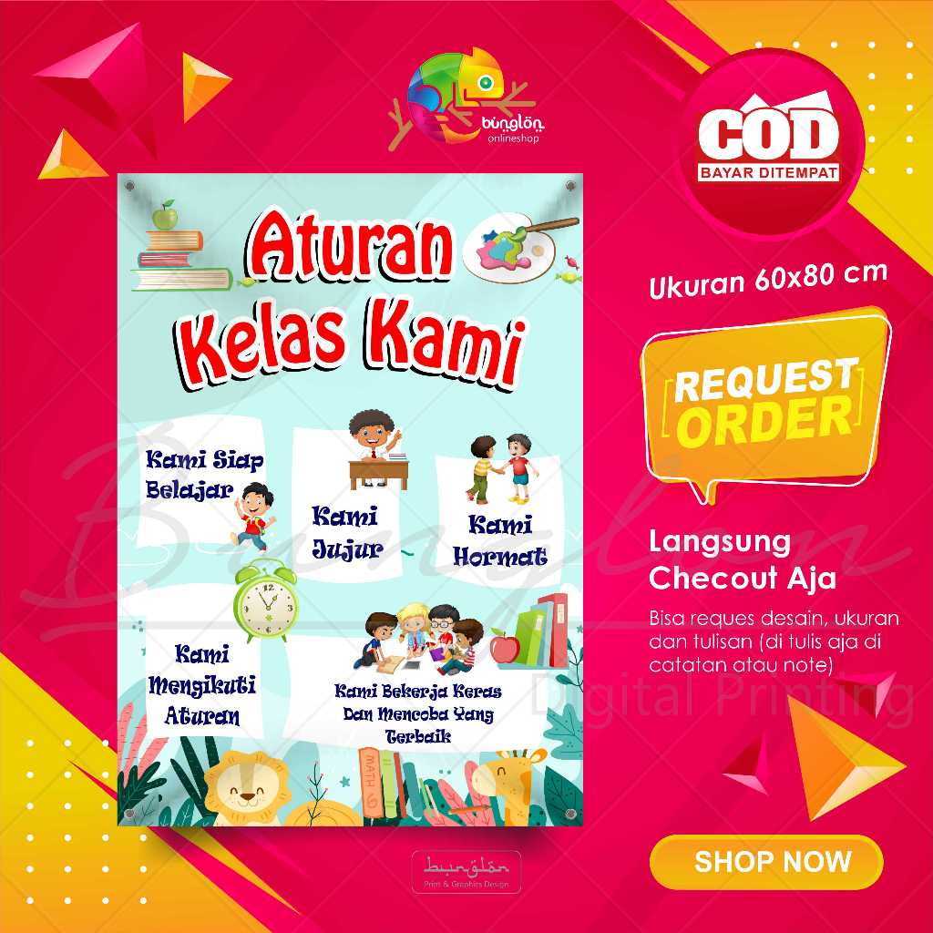 Jual Spanduk Banner Kesepakatan Kelas Aturan Kelas C Shopee Indonesia