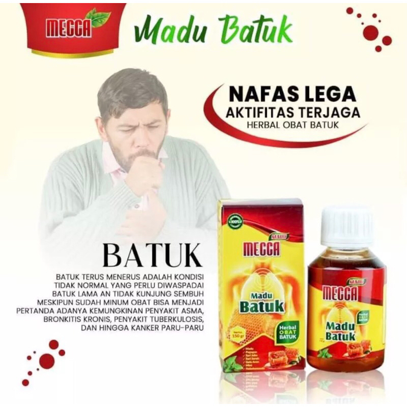 Jual Madu Mecca Batuk Herbal Mengatasi Batuk Berdahak Batuk Kering Dan