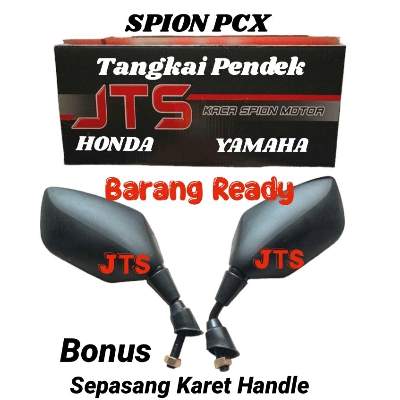 Jual Spion Motor Model PCX Tangkai Pendek Standar Hitam Shopee Indonesia