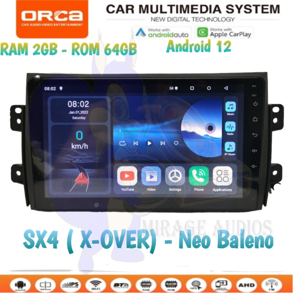 Jual Head Unit Android Orca Eco Series Carplay For Suzuki Sx4 X Over