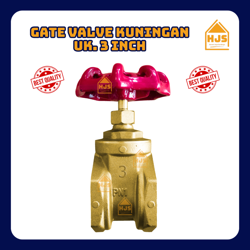 Jual Hjs Gate Valve Kuningan Inch Stop Kran Putar Kuningan