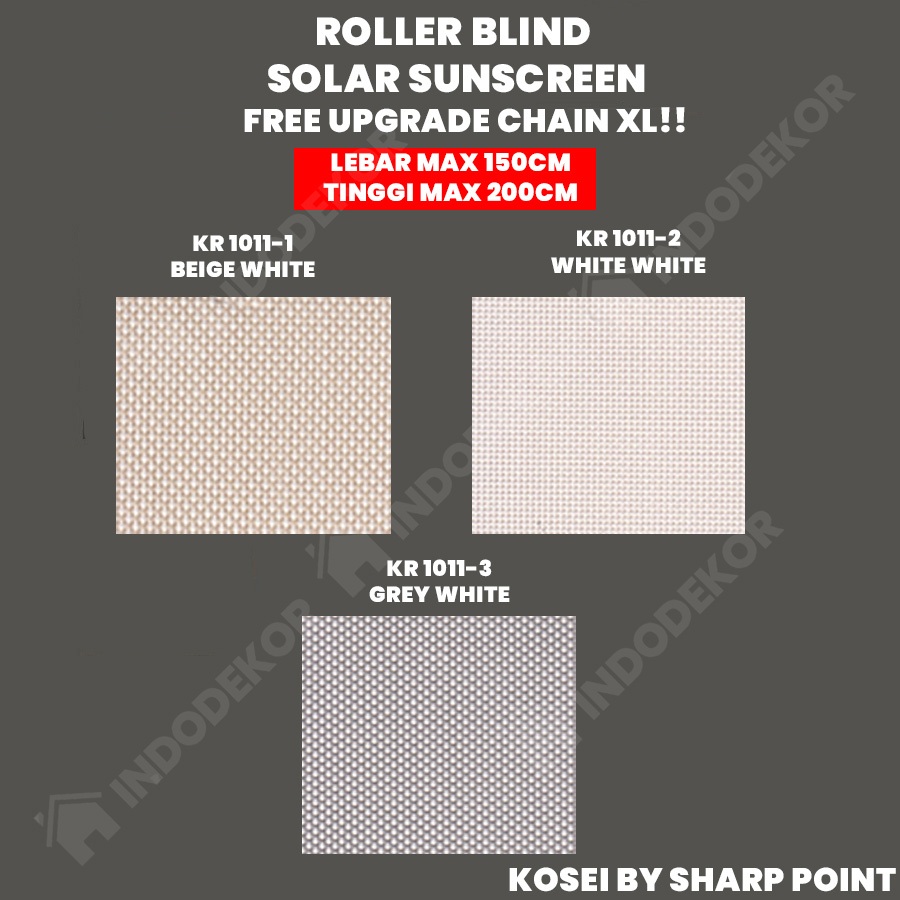 Jual Roller Blind Outdoor SUNTEX Solar Screen Tampias Tahan Air Hujan