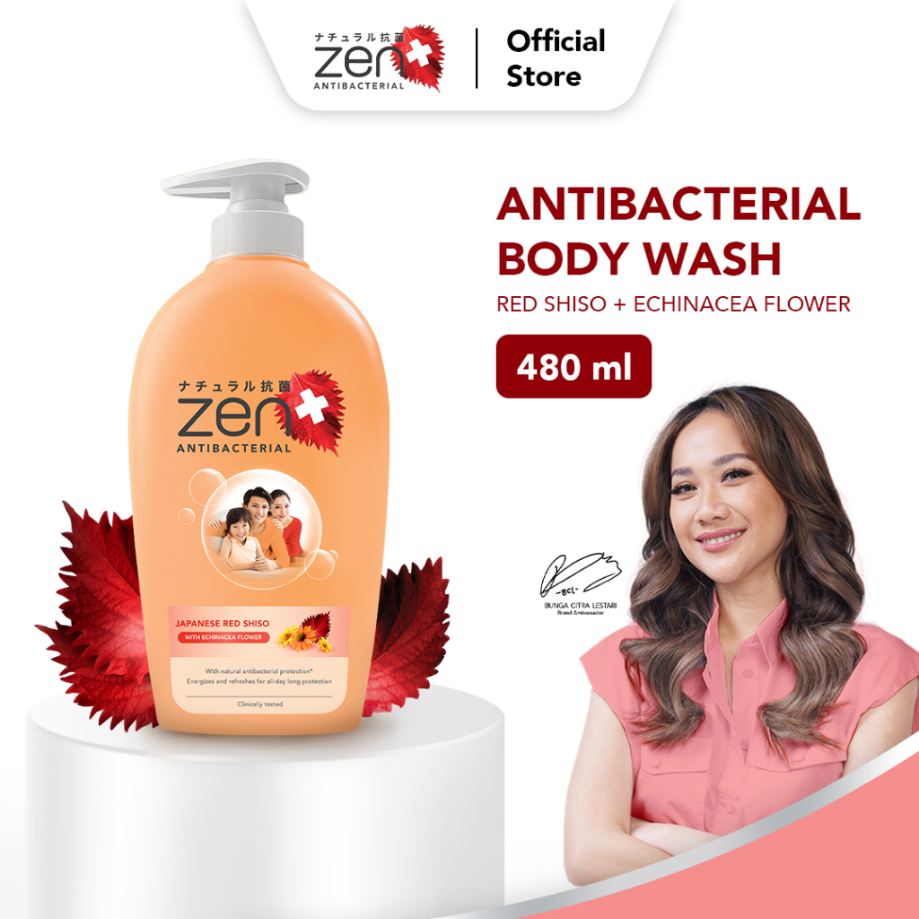 Jual ZEN Antibacterial Body Wash 480ml Sabun Mandi Cair Pump Shopee