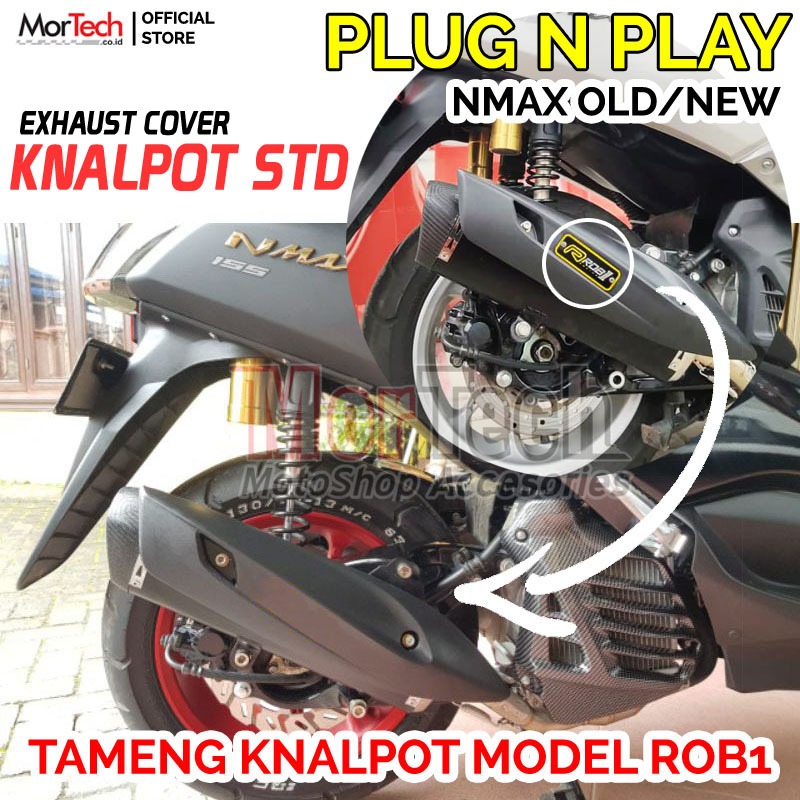 Jual Tameng Knalpot Potong Model ROB1 Proliner Slim Nmax Old 2014 2019