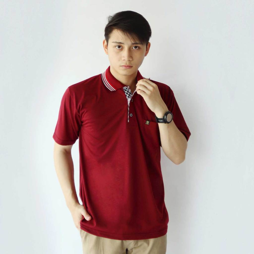 Jual Noveli Wear Kaos Kerah Pria Kaos Polo Shirt Saku Polos Seragam