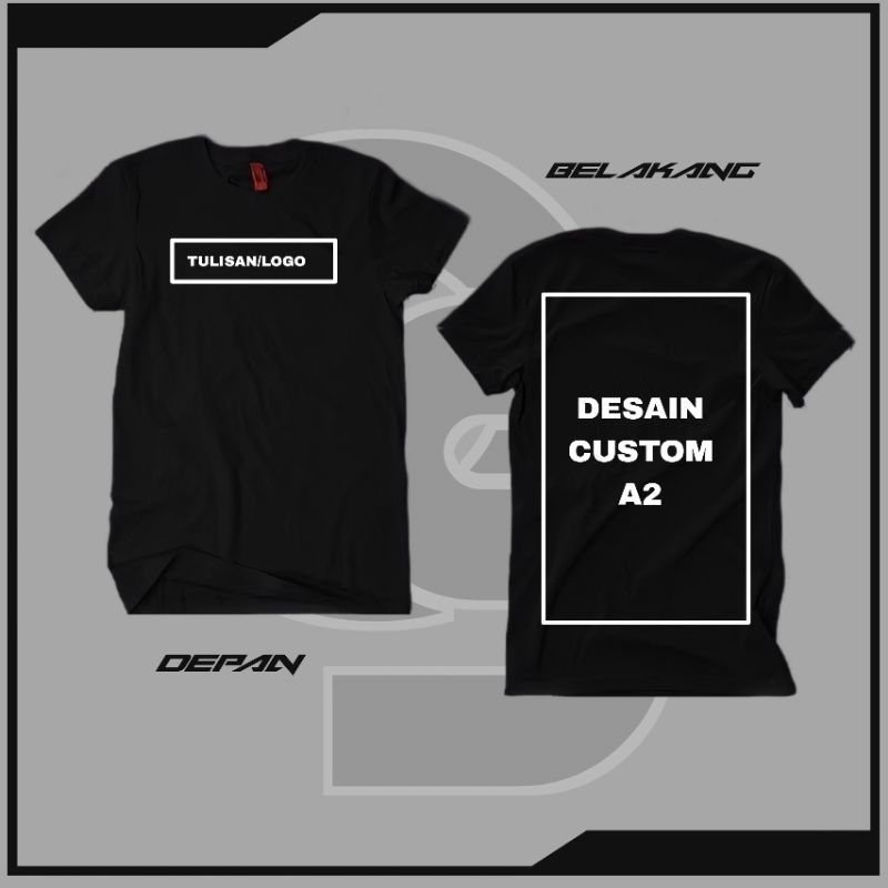 Jual Baju Kaos Sablon Satuan Custom Depan Belakang Bisa Request Foto