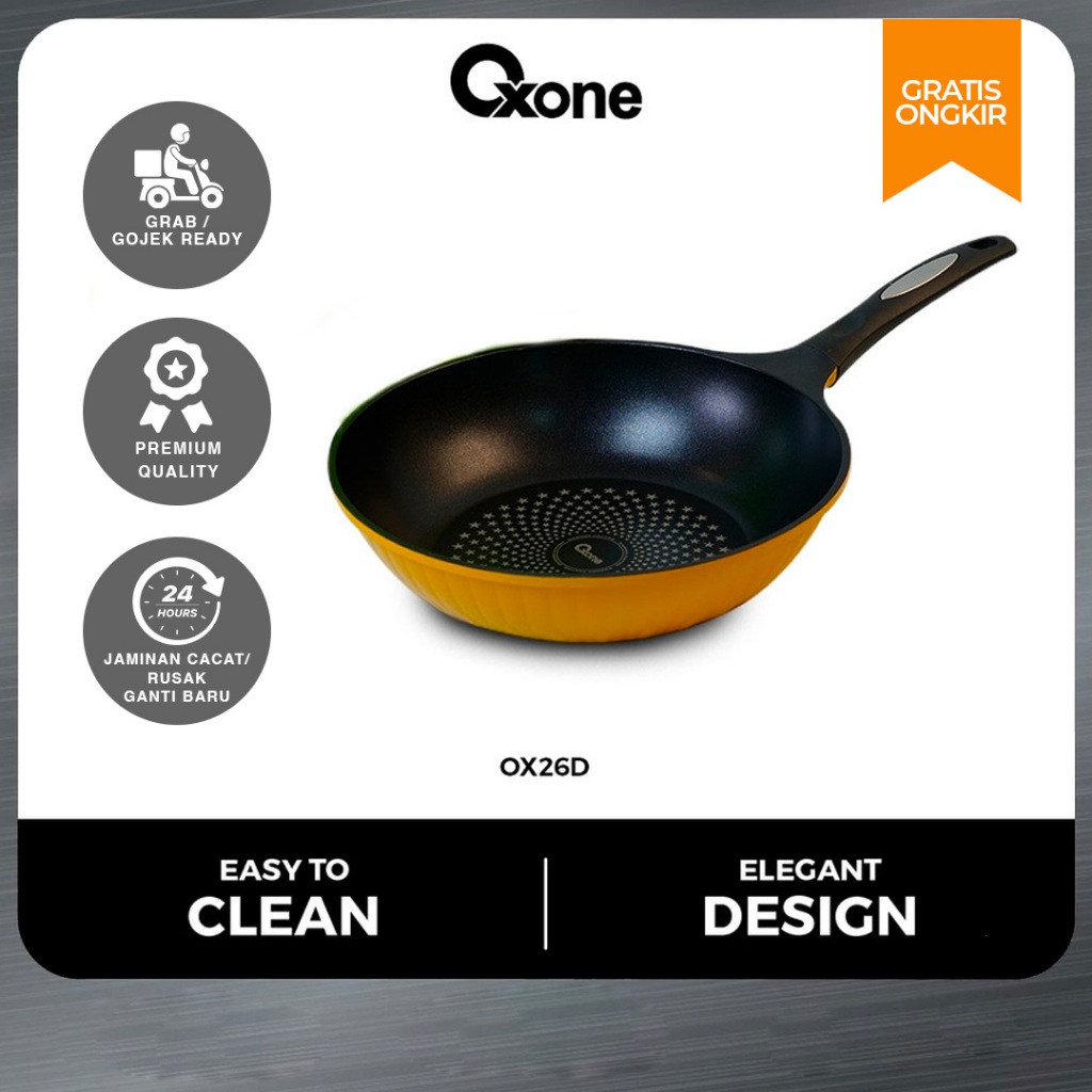 Jual Oxone Ox D Deep Frypan Panci Diamond Coating Cm Shopee Indonesia