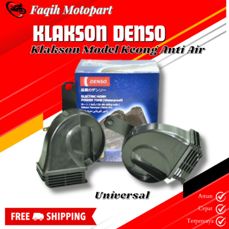 Jual Klakson Keong Denso Waterproof 12v 2 PCS ORIGINAL DENSO REAL