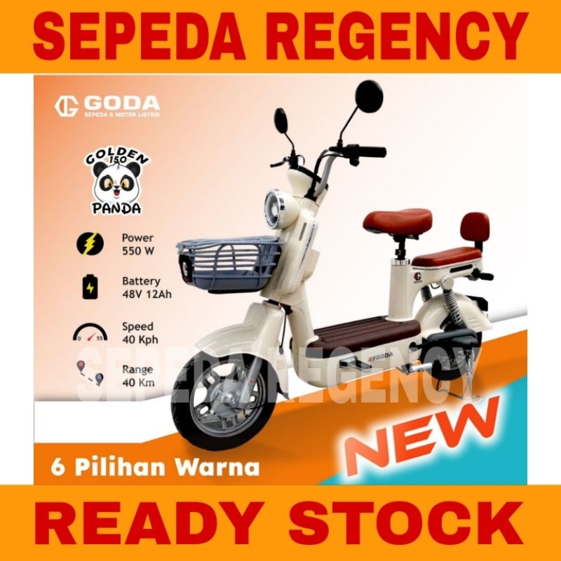 Jual Sepeda Listrik GODA GOLDEN 150 PANDA Electric Bike 550 Watt