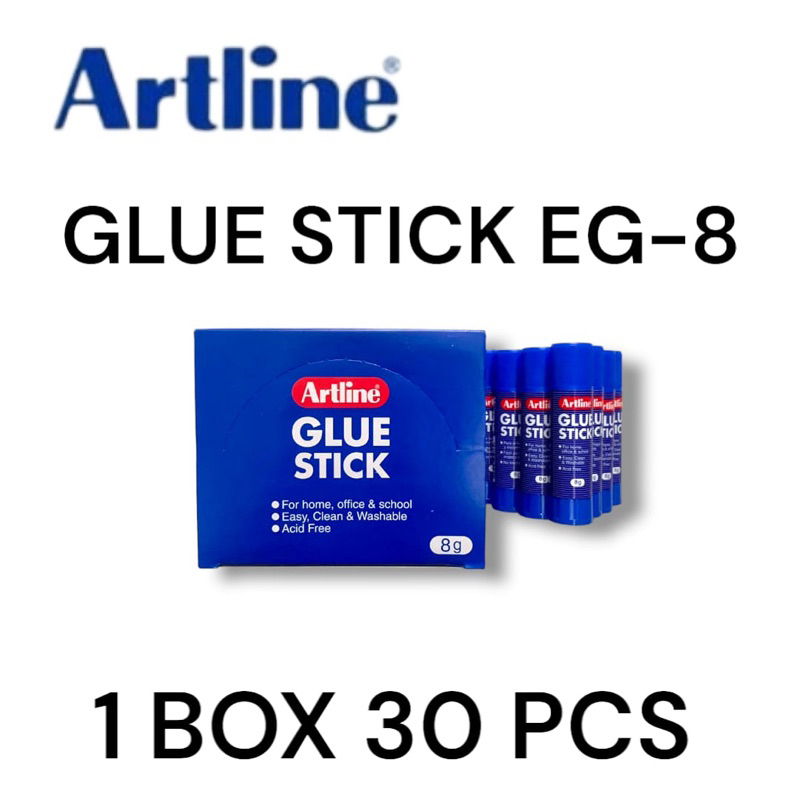 Jual Artline Lem Stick Glue Stick Lem Kertas 8 Gram 1 Box 30