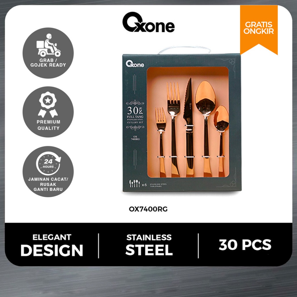 Jual Oxone Ox Sendok Makan Cutlery Set Stainless Steel Tebal Warna