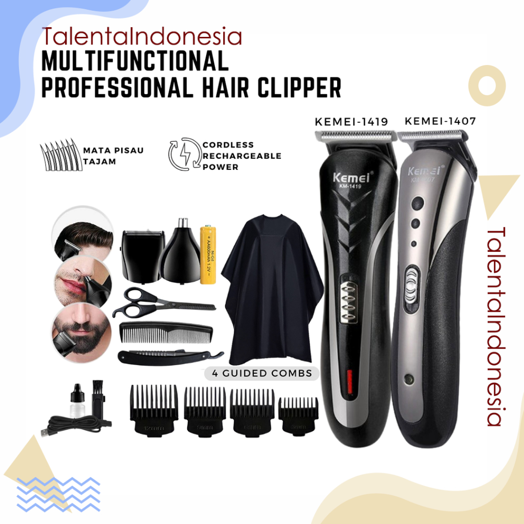 Jual Alat Cukur Rambut Km Rechargeable In Hair Trimmer Shaver