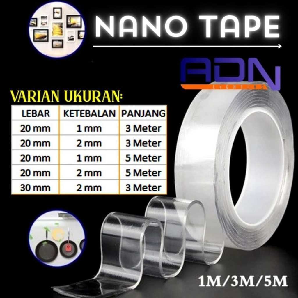 Jual Double Tape Nano STRONG Isolasi Bening Super Kuat Import Dobel