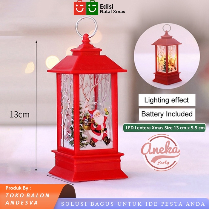 Jual Lentera Lilin Natal Cm Lampu Led Lilin Elektrik Souvenir