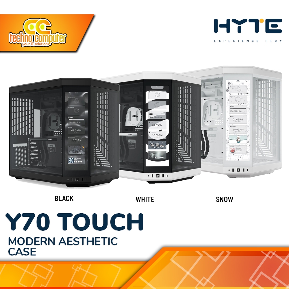 Jual CASING HYTE Y70 Touch Snow Modern Aesthetic Mid Tower ATX Case