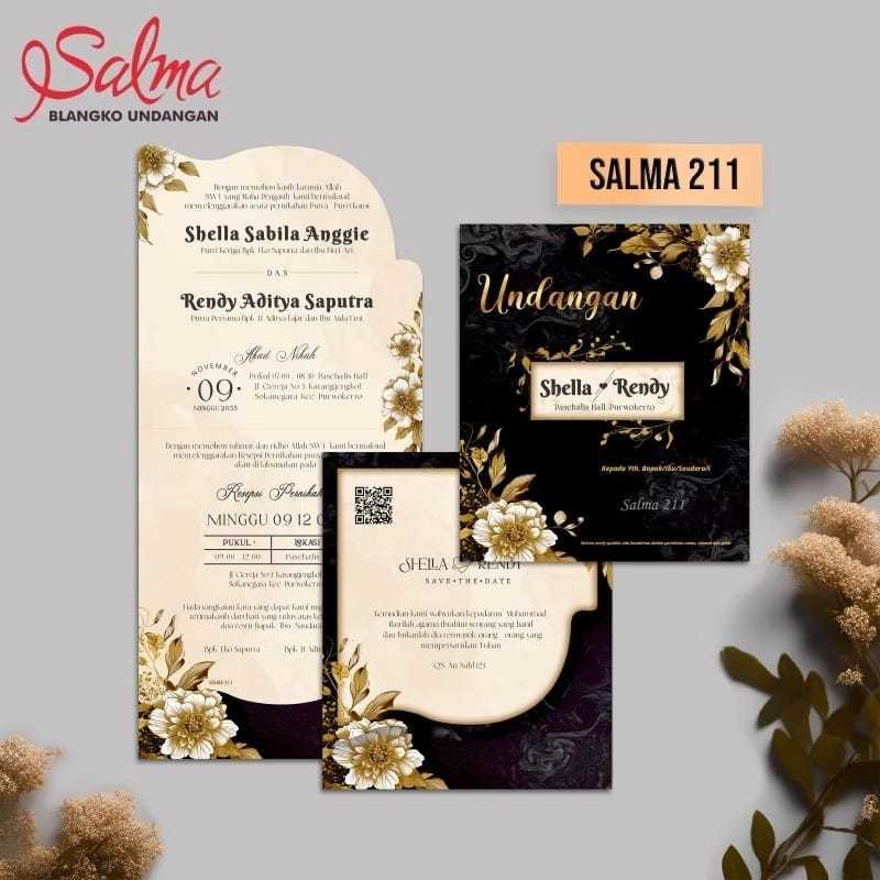 Jual Cetak Undangan Pernikahan Kode Salma Undangan Simpel