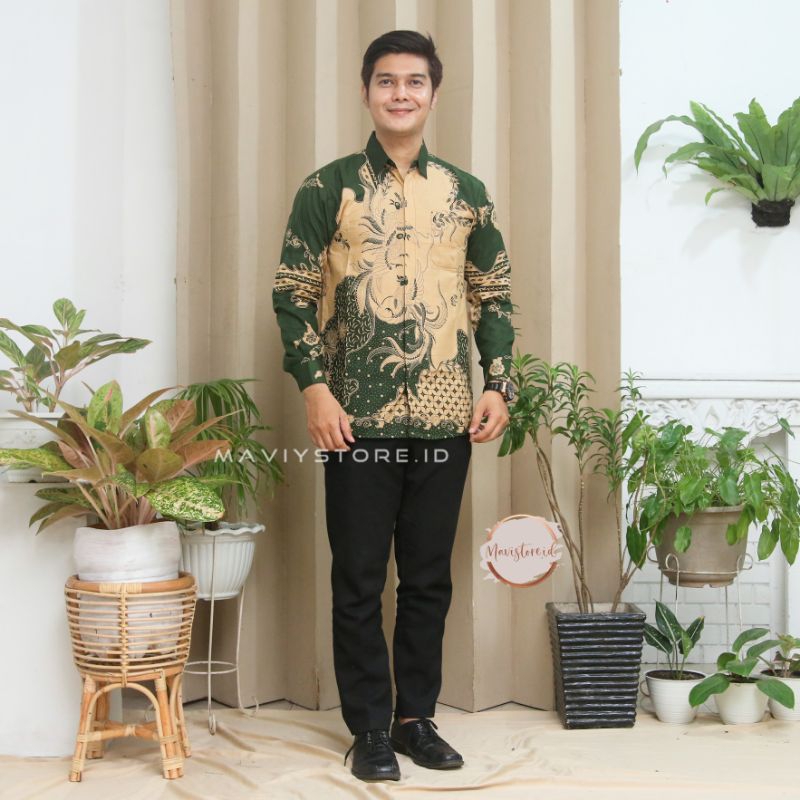 Jual New Arrivals Kemeja Batik Pria Slimfit Lengan Panjang