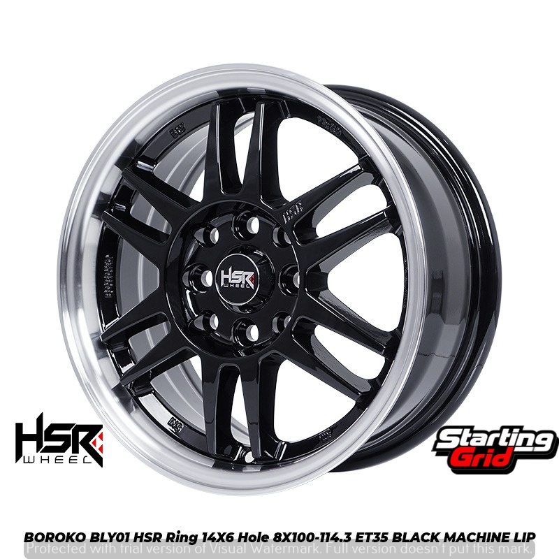 Jual Velg Mobil Ring 14 HSR BLY Racing Buat Avanza Xenia Brio Ayla