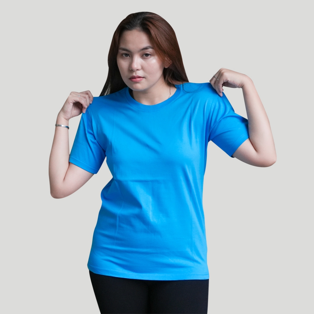 Jual Kaos Polos Pendek Biru Turkis S Katun Combed S Unisex