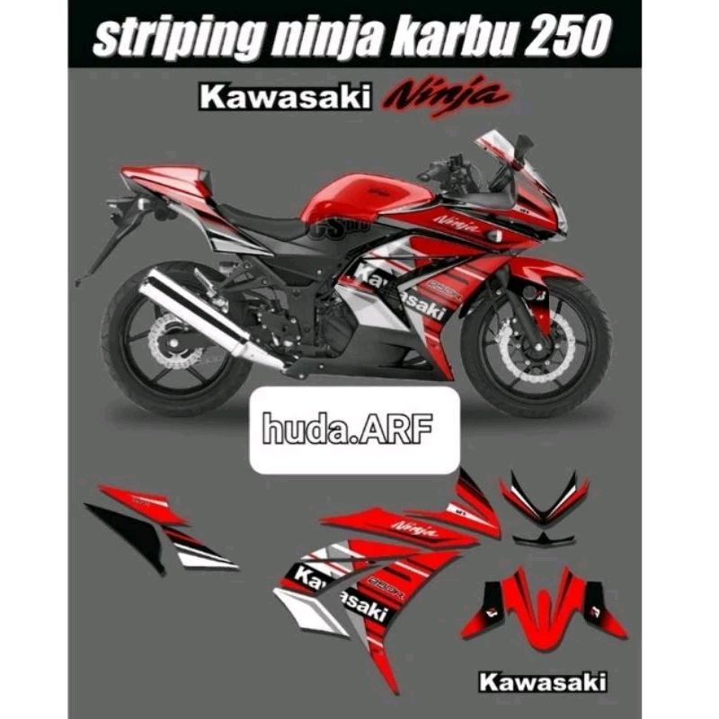 Jual Stripping Lis Sticker Variasi Kawasaki Ninja 250 Karbu Shopee