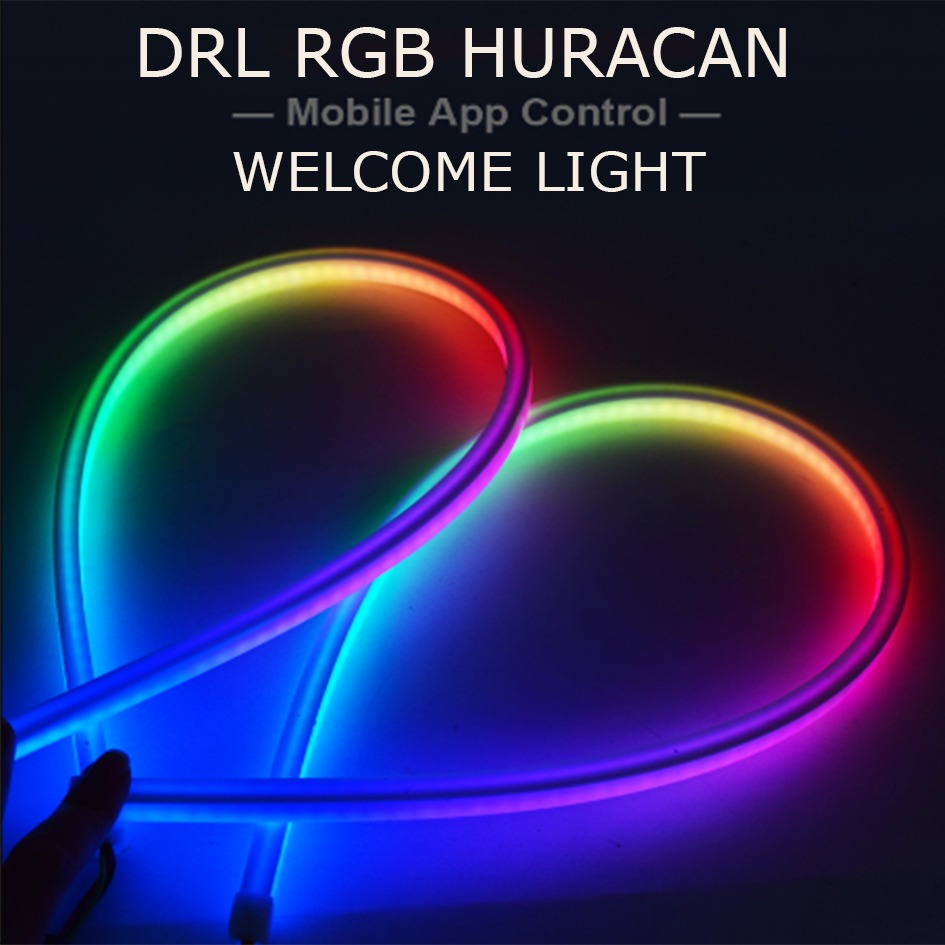 Jual DRL RGB AES Huracan Softled 30cm 45cm 60cm 80cm DRL Wellcome Light