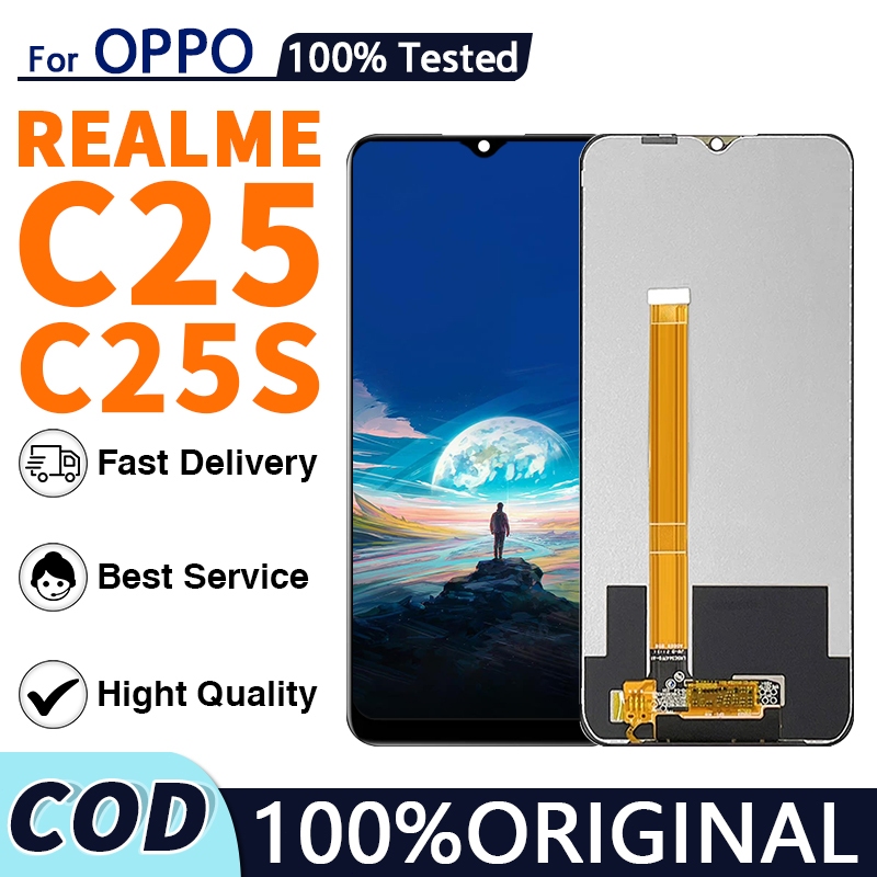 Jual ORIGINALLCD OPPO REALME C25 C25S REALME A16 FULLSET TOUCHSCREEN