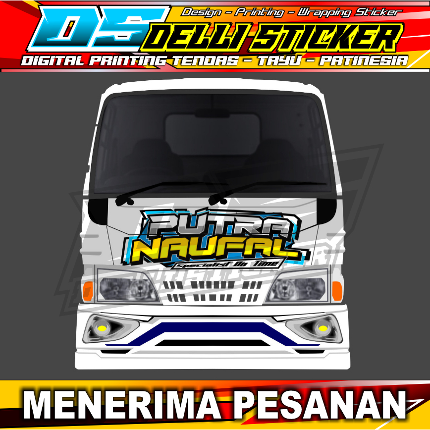 Jual Stiker Decal Printing Variai Depan Truk Isuzu Elg Nmr