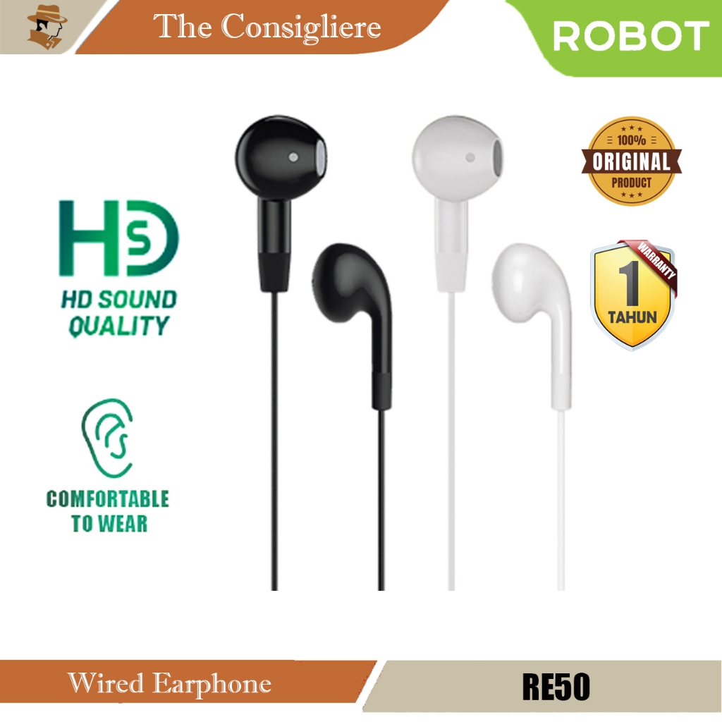 Jual Robot RE50 Earphone Deep Bass Handsfree RE 50 Android Headset