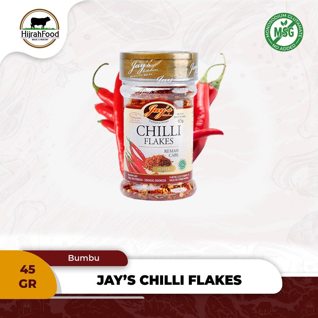 Jual Jay S Kitchen Chili Flakes Remah Cabai Cabe Kering Gr