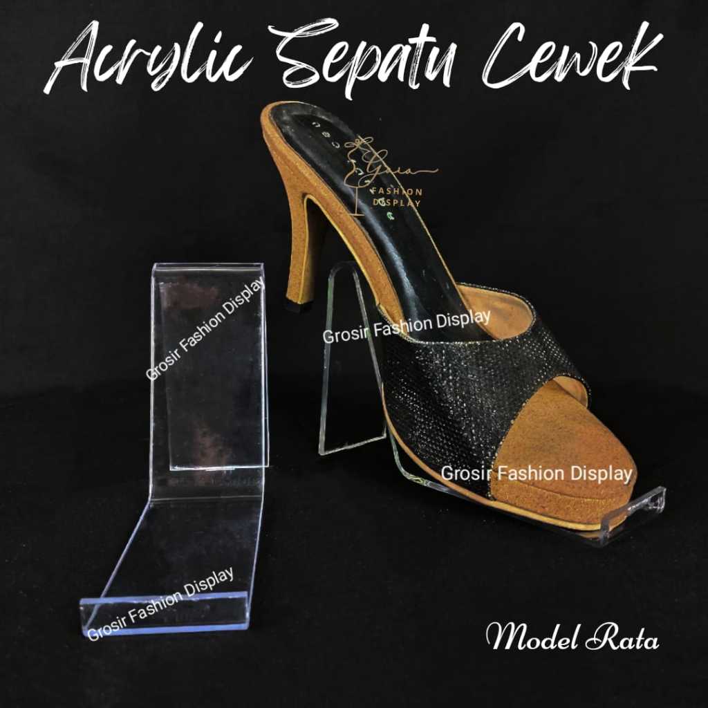 Jual Akrilik Sepatu Rata Cewek Display Sandal Display Pajangan Akrilik