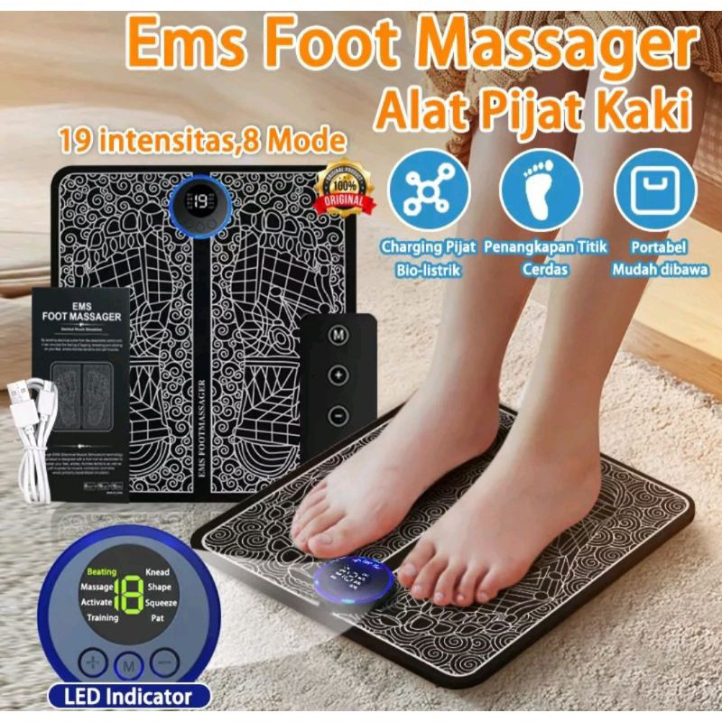 Jual Alat Pijat Kaki Electric EMS Foot Massage Mat Alat Pijat Refleksi