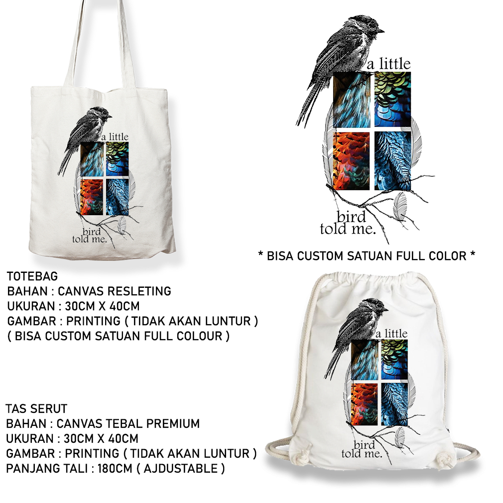 Jual Kanvas Totebag Atau Tas Serut Wanita Dan Pria Totebag Kanvas