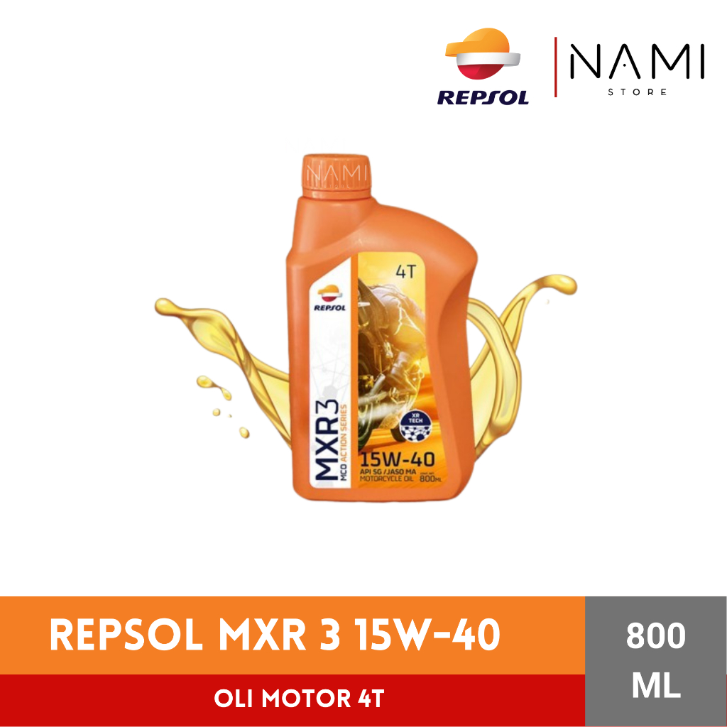 Jual REPSOL MXR 3 MXR3 15w40 0 8L API SL JASO MA Oli Mesin