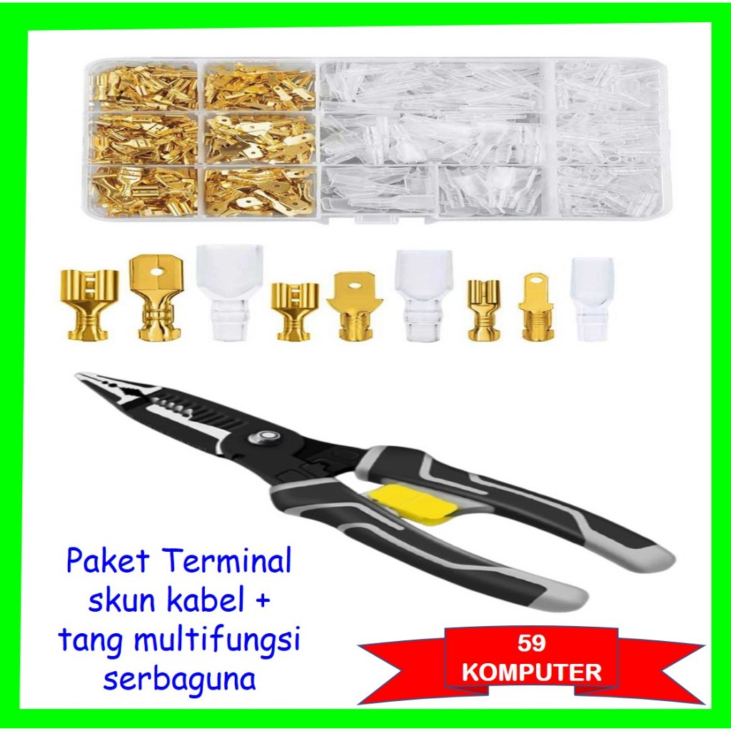 Jual Terminal Skun Kabel Gepeng Cewek Cowok Terminal Sekun Soket Male