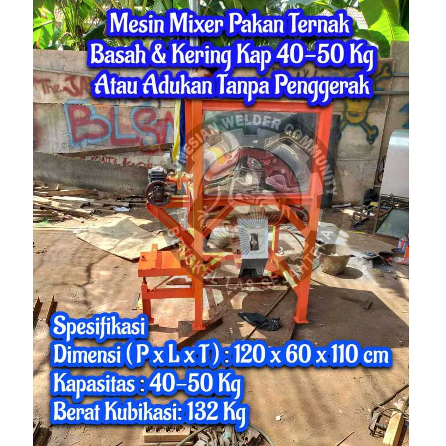 Jual Mesin Mixer Pakan Ternak Basah Kering Kap Kg Adukan Tanpa