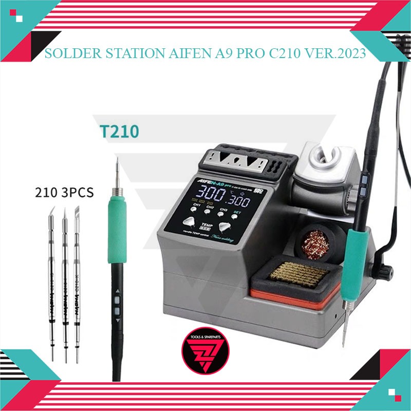 Jual Solder Station AIFEN A9 PRO C210 Free 3 Mata C210 Magma Lurus