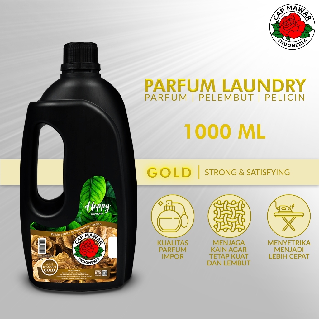 Jual Happy Laundry Pewangi Laundry Pelembut Dan Pelicin Setrika Liter