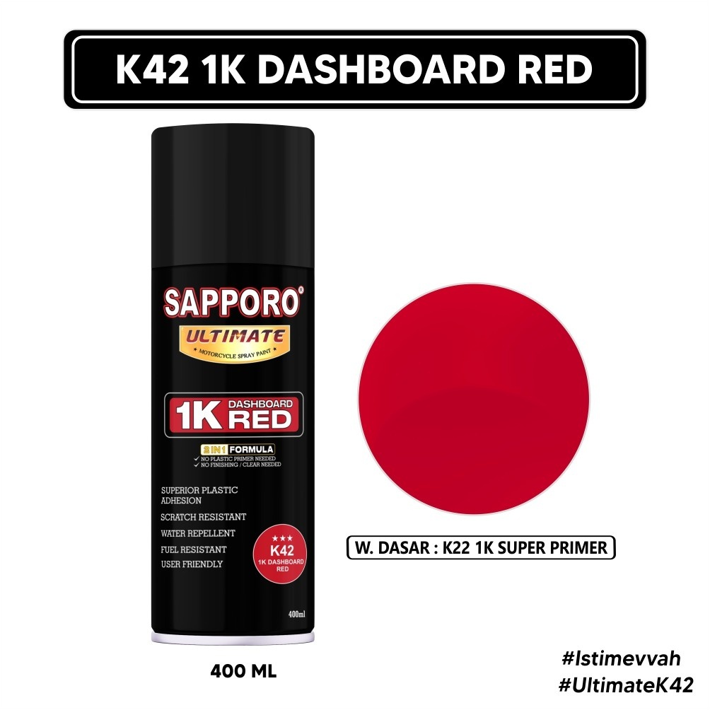 Jual Sapporo Ultimate K42 1K Dashboard Red Cat Semprot Aerosol