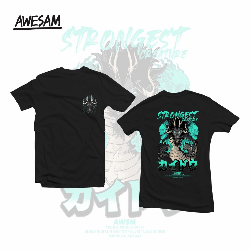 Jual Kaos Oversize Awesam Kaido Dragon Form Shopee Indonesia