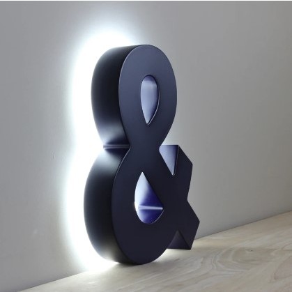 Jual Huruf Timbul Letter Sign Plat Besi Galvanis Custom 3D Lampu LED