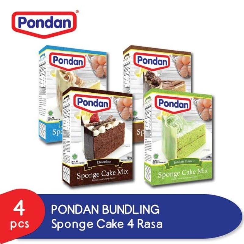 Jual Pondan Cake Tepung Premix Sponge Cake 400Gram Shopee Indonesia