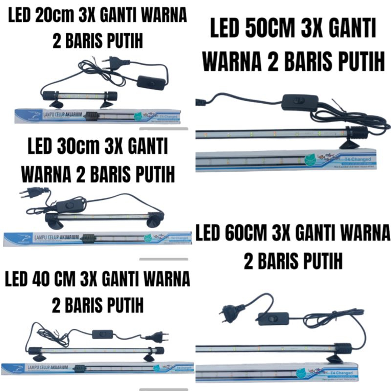 Jual Lampu Led Celup Aquarium Ikan X Ganti Warna Baris Cm Cm