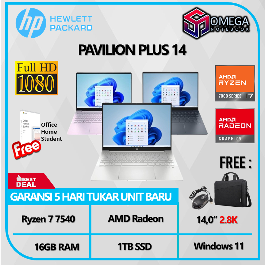 Jual Laptop Hp Pavilion Plus Oled Ryzen Gb Tb K