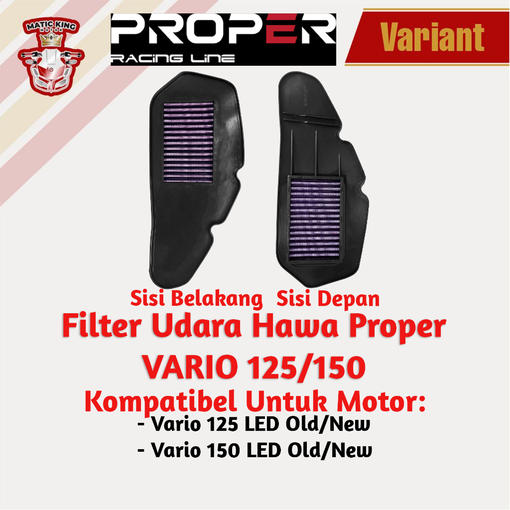 Jual Filter Saringan Udara Hawa Honda Vario 110 Karburator KVB PROPER