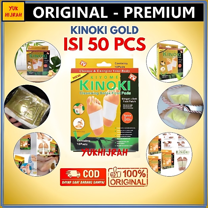 Jual KINOKI GOLD GINGER ORIGINAL PREMIUM ISI 50 PCS KOYO KAKI PENYERAP